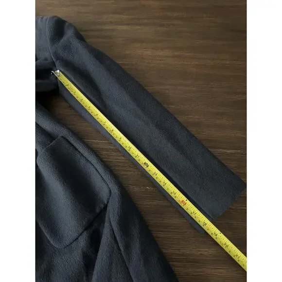 Peruvian Connection Blazer Jacket Womens 6 Navy Baby Alpaca Wool Longline - Picture 8 of 8